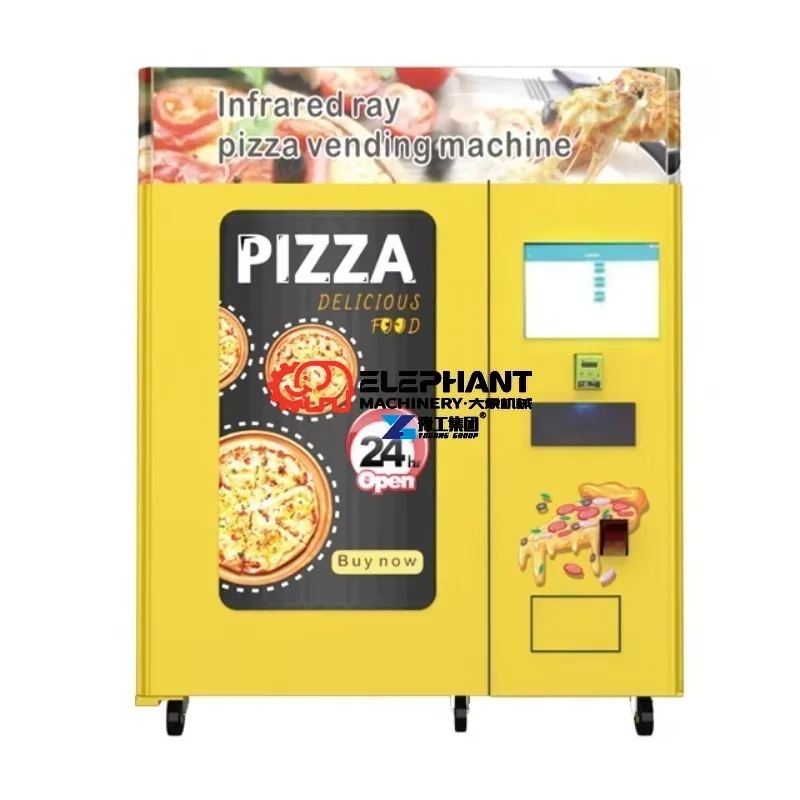 High Efficiency PA-C6-C Coin Bil Credit Card Operated Hot Food Automatic Pizza Vending Machine Pizza,pizza Cone and Hot Food