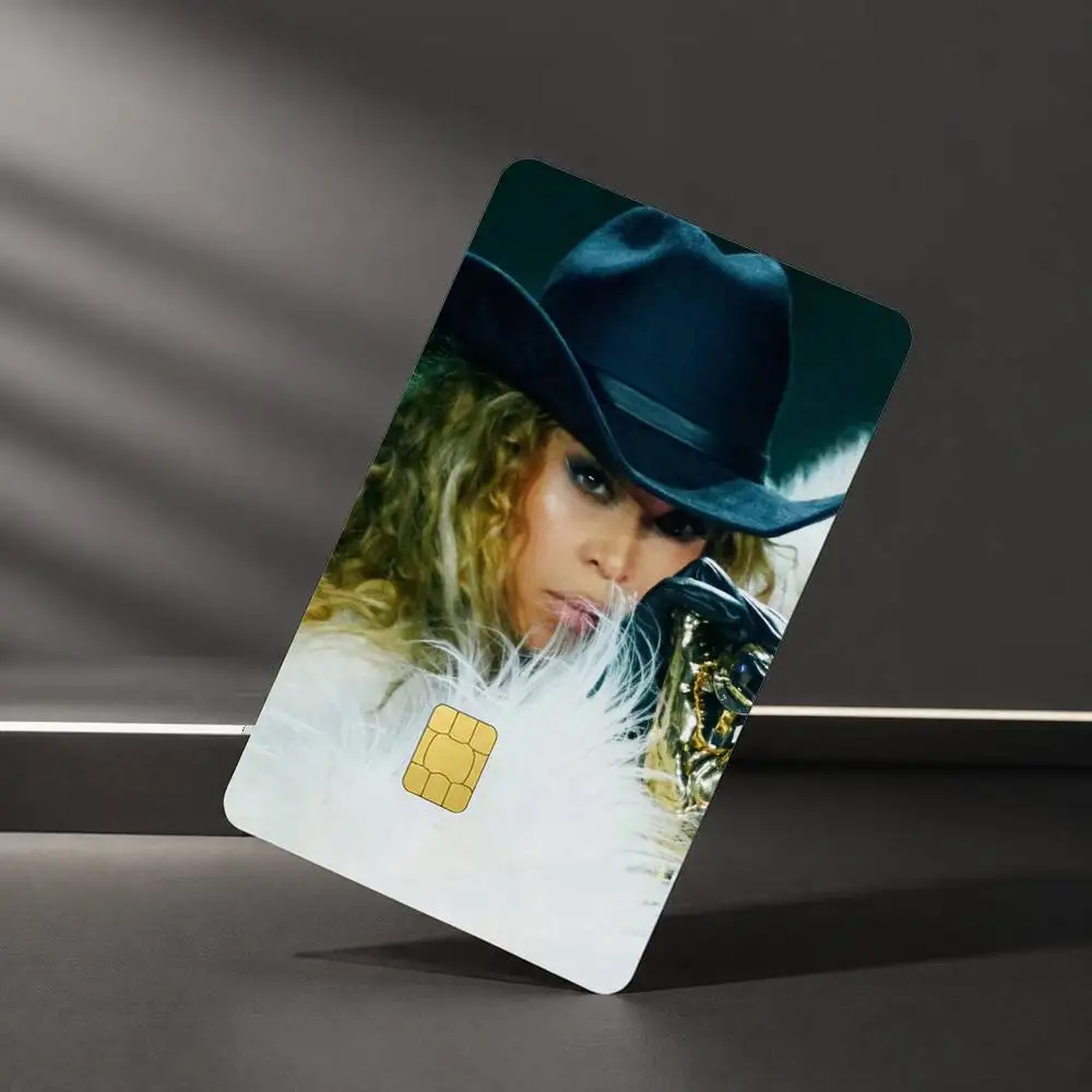 Singer B-Beyonce Carter Cowboy Sticker Film Tape Skin for Credit Card Debit Card Waterproof Stickers