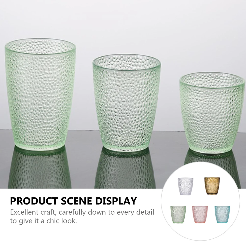 

5 Pcs Colorful Water Cup Beer Chopes Glasses Drinking Tumbler Cups Party Acrylic Mug