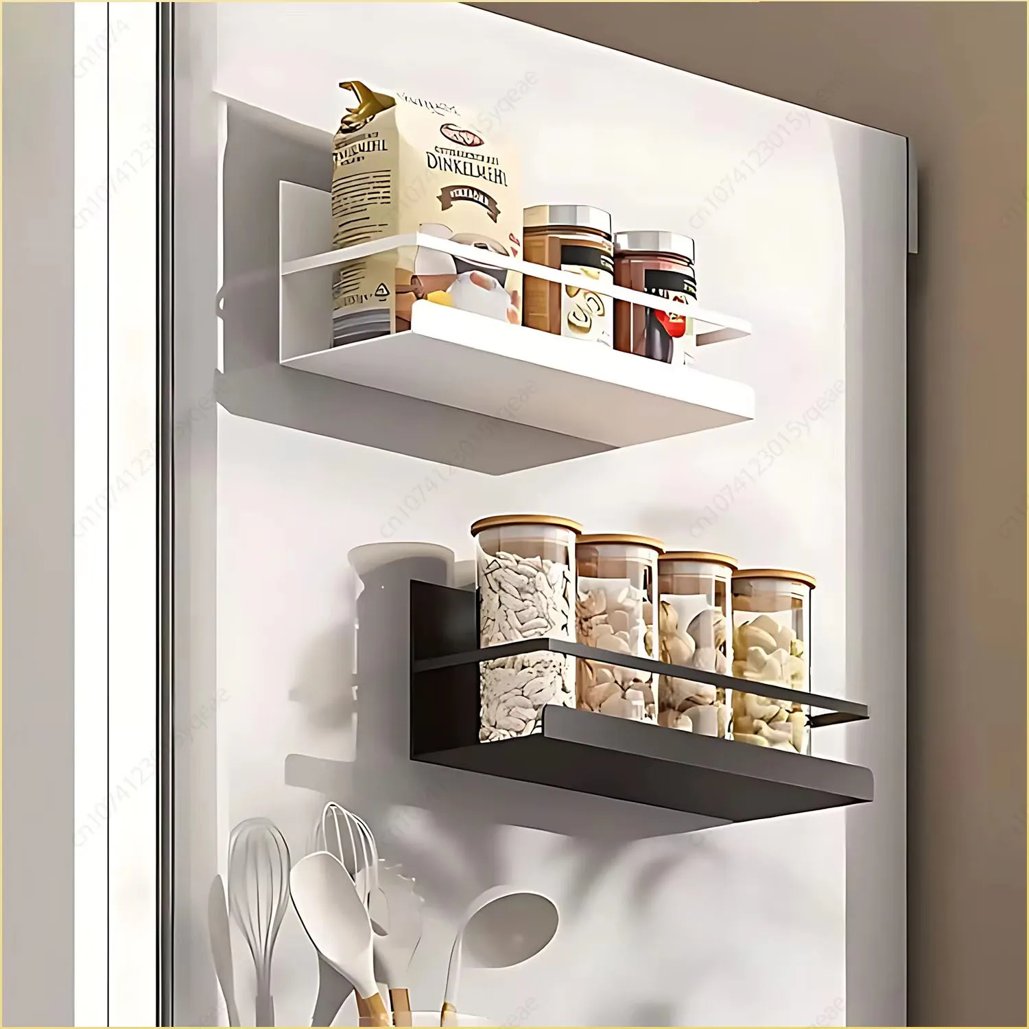 Magnetic Spice Rack Fridge Organizer Shelf Side Wall Refrigerator Storage for Spices Organization for Home and Kitchen