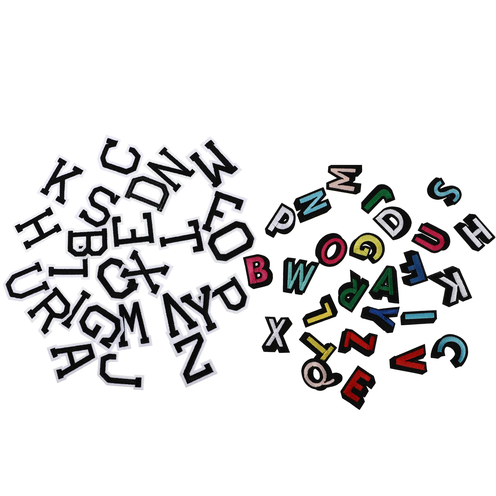 

2 Sets Letter Patch Iron Applique Embroidery Cloth Accessories Sticker Clothing Accessory Stickers