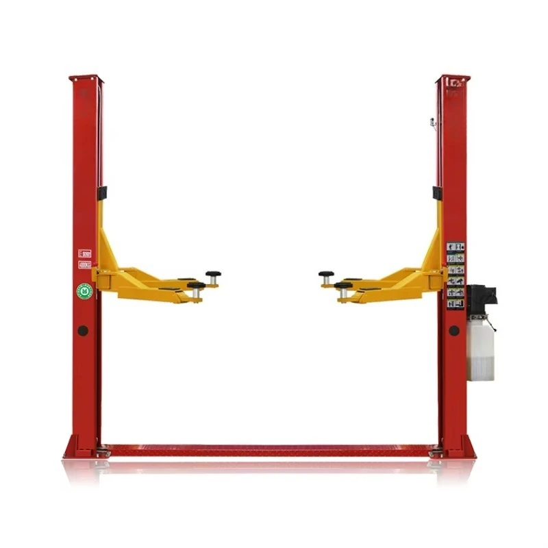 4000KG Two-Post Hydraulic Car Lift for Low Ceiling Garage Workshop Base Plate Design CE Certified