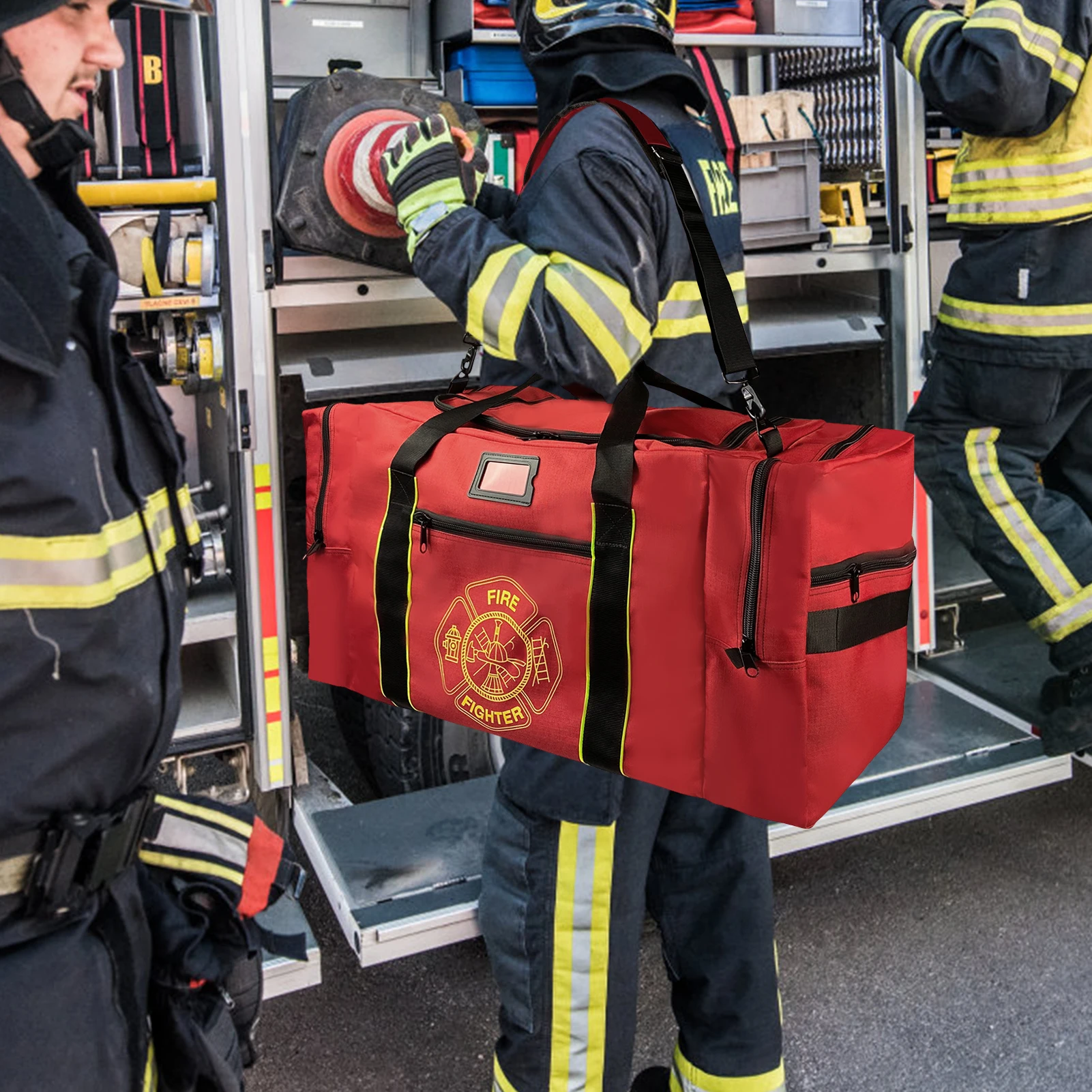 Large Firefighter Rescue Bag Rescue Turnout Fire Gear Bag For Fireman Fits Fireman Rescue Equipment Large Capacity Waterproof