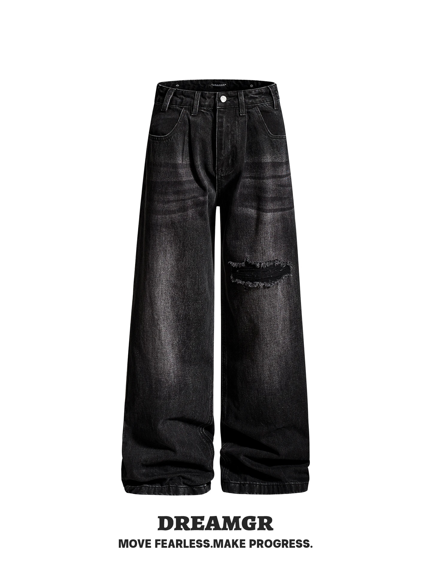 

Джинсы с регулируемой талией, прямые, широкие, унисекс, для стройности, длинные брюки, Cleanfit, из смесового хлопка и полиэстера