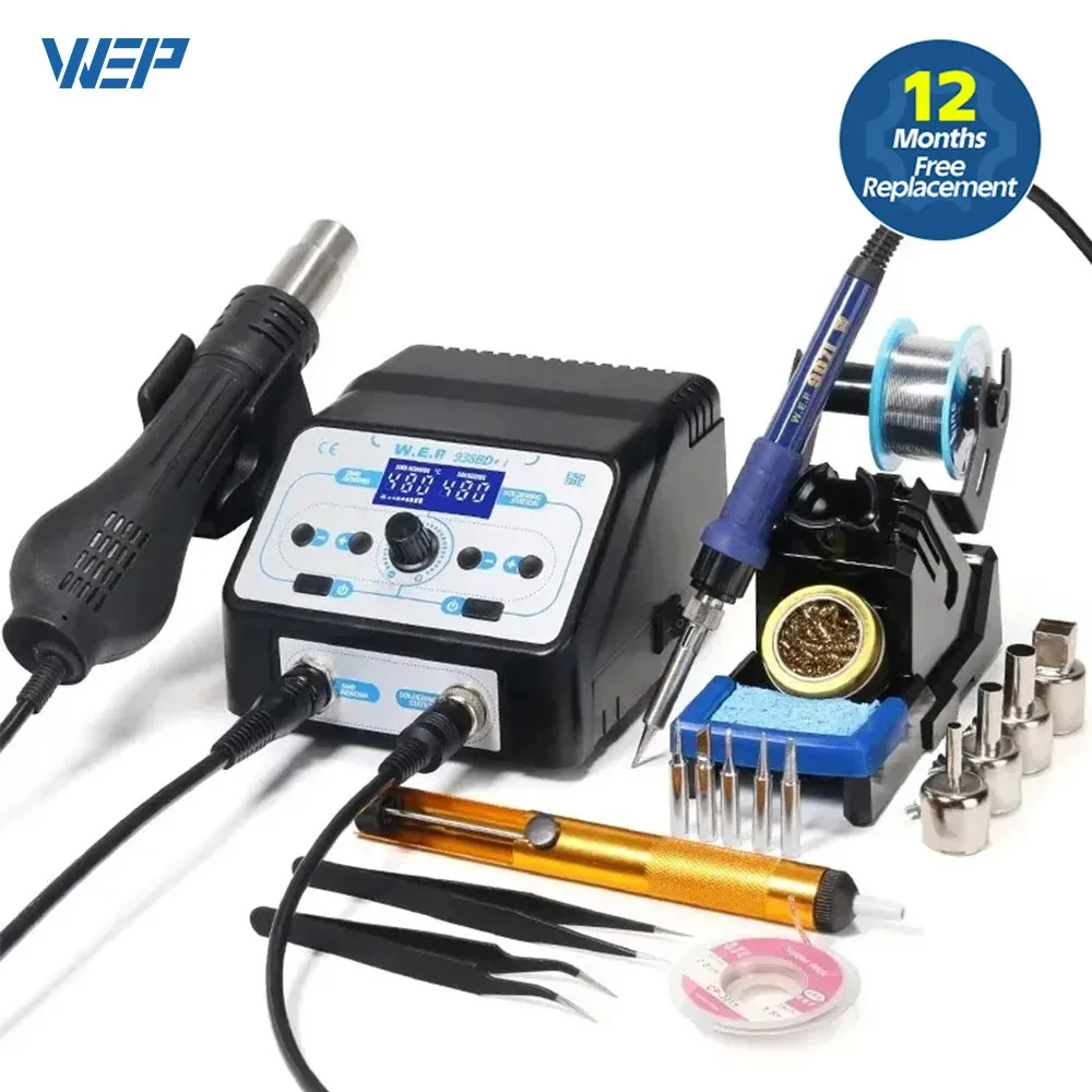 WEP 938BD+-I 750W Hot Air Gun Soldering Station Buy BGA Rework Station Desoldering Station SMD Welding Repair Tools