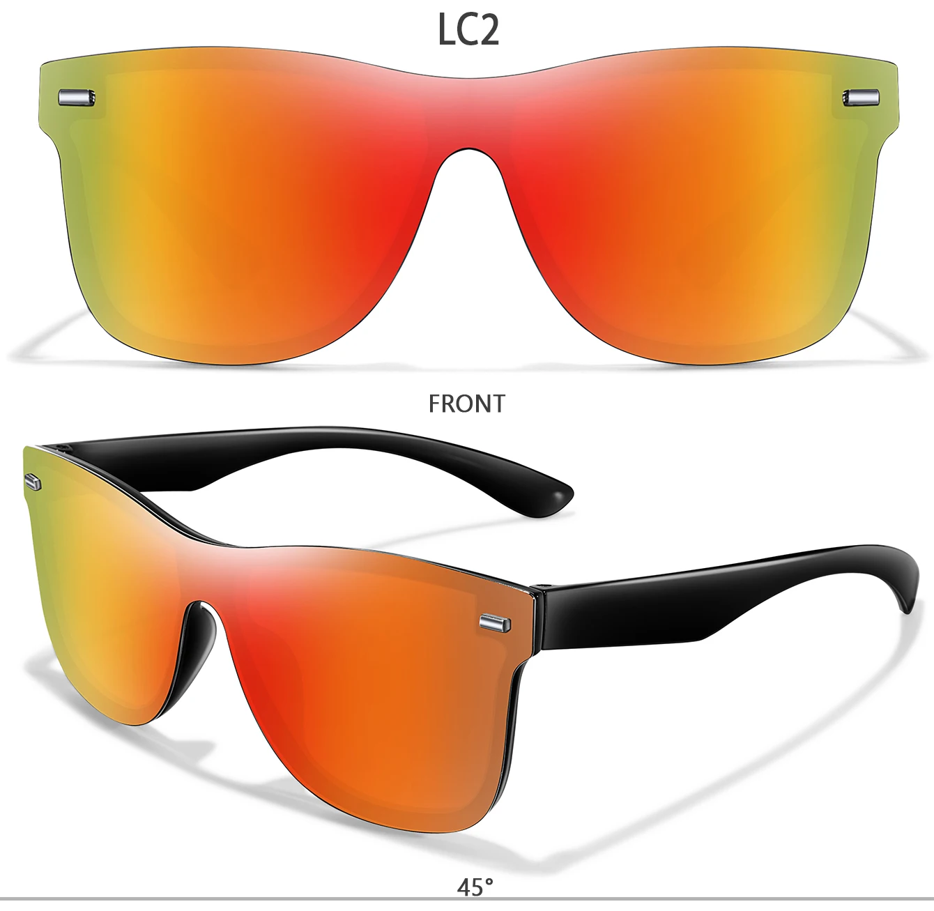 Quadratische Mode UV400 Sonnenbrille Männer Frauen Outdoor Fahren Fahrrad Straße Winddichte Brille Wandern Camping Klassische Shades – Detail 5