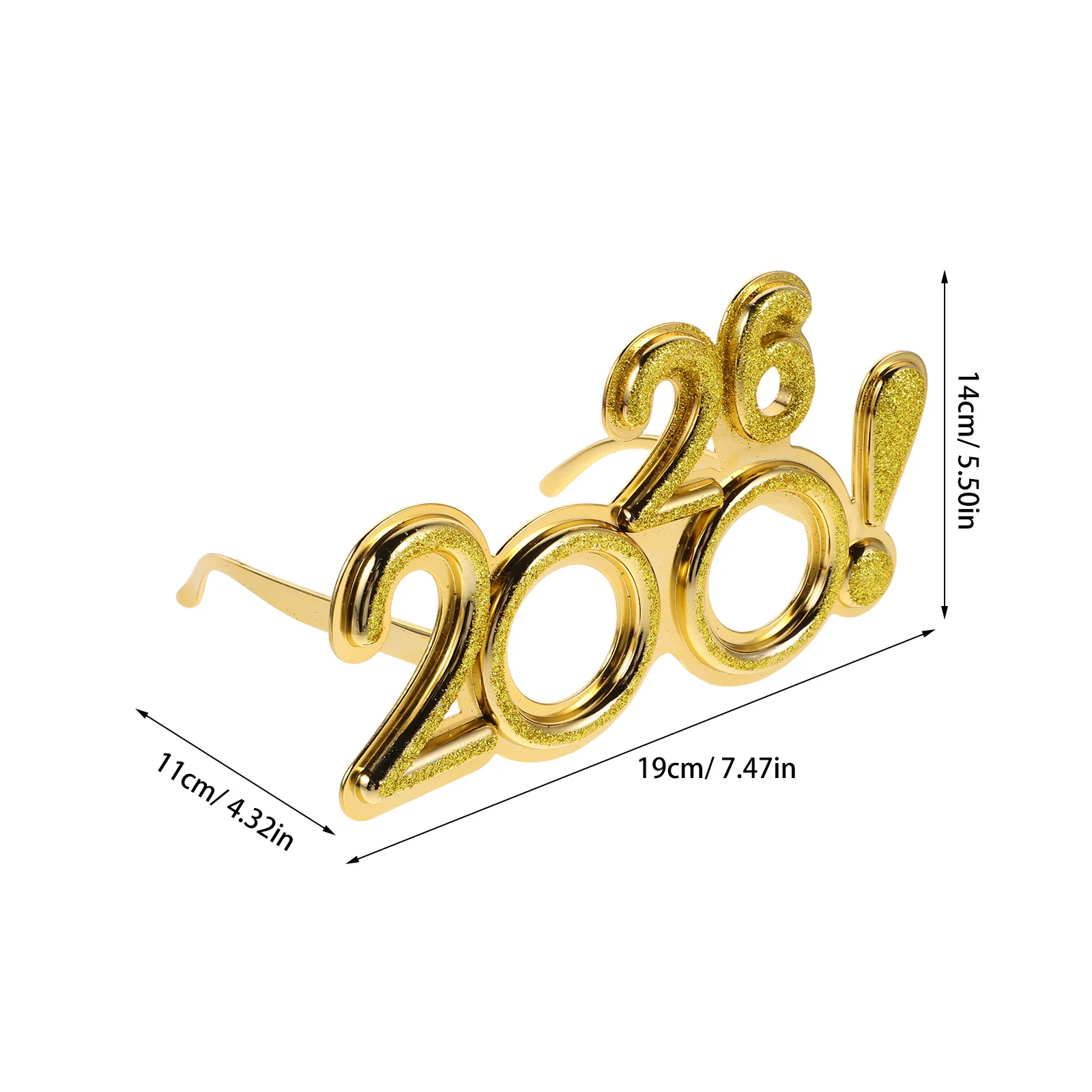 4 قطعة السنة الجديدة 2026 نظارات الحفلات مهرجان الزخرفية النظارات الشمسية البلاستيك كابينة تصوير الدعائم متعة نظارات متعة للحزب