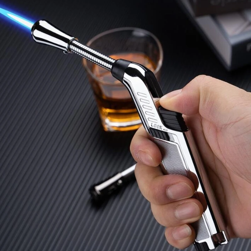

Metal Hose Inflatable Straight Gas Stove Ignition Welding Gun Windproof Lighter Hose Folding Small Spray Gun Inflatable Lighter