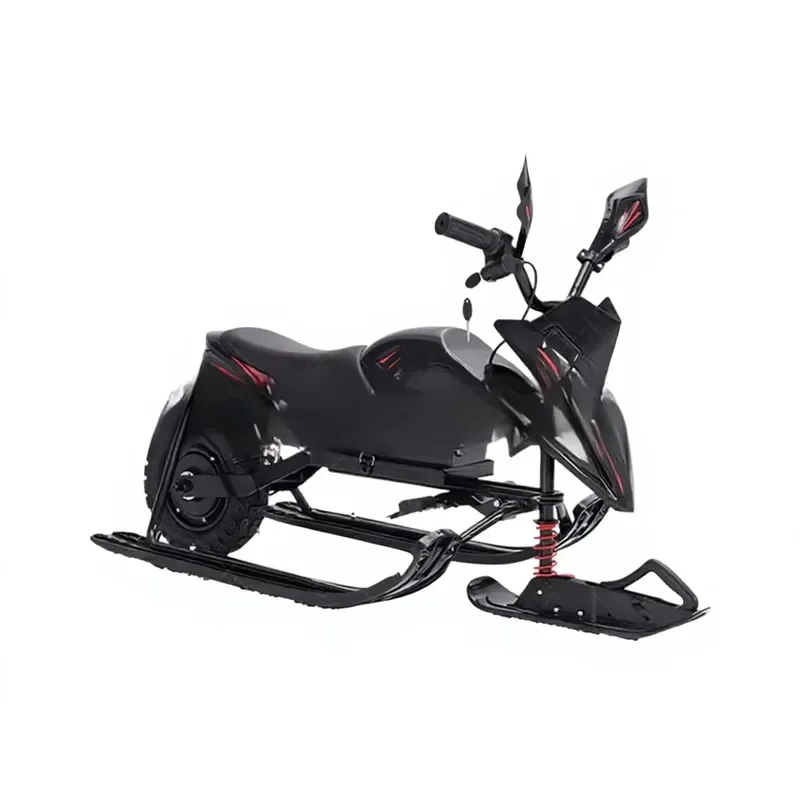Long-range Quiet-operation Iron Commercial Electric Snowmobiles 36V 500W Power for Scenic-area Ice-and-snow Attractions