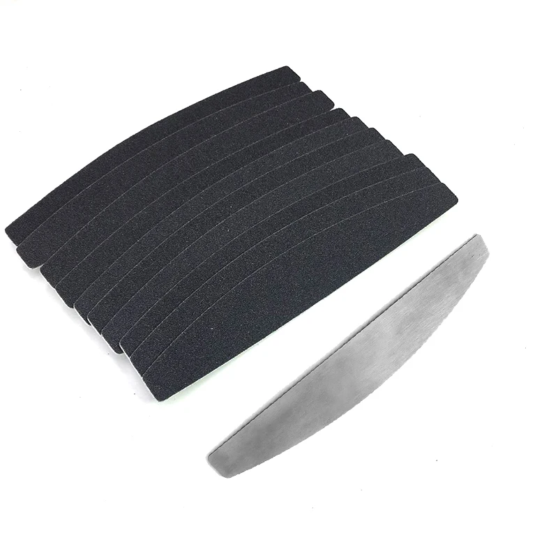 50 قطعة استبدال الرملي ملف الأظافر مع مقبض معدني للإزالة 80/100/180/240 شرائط على الوجهين مانيكير مسمار الفن الملفات #3