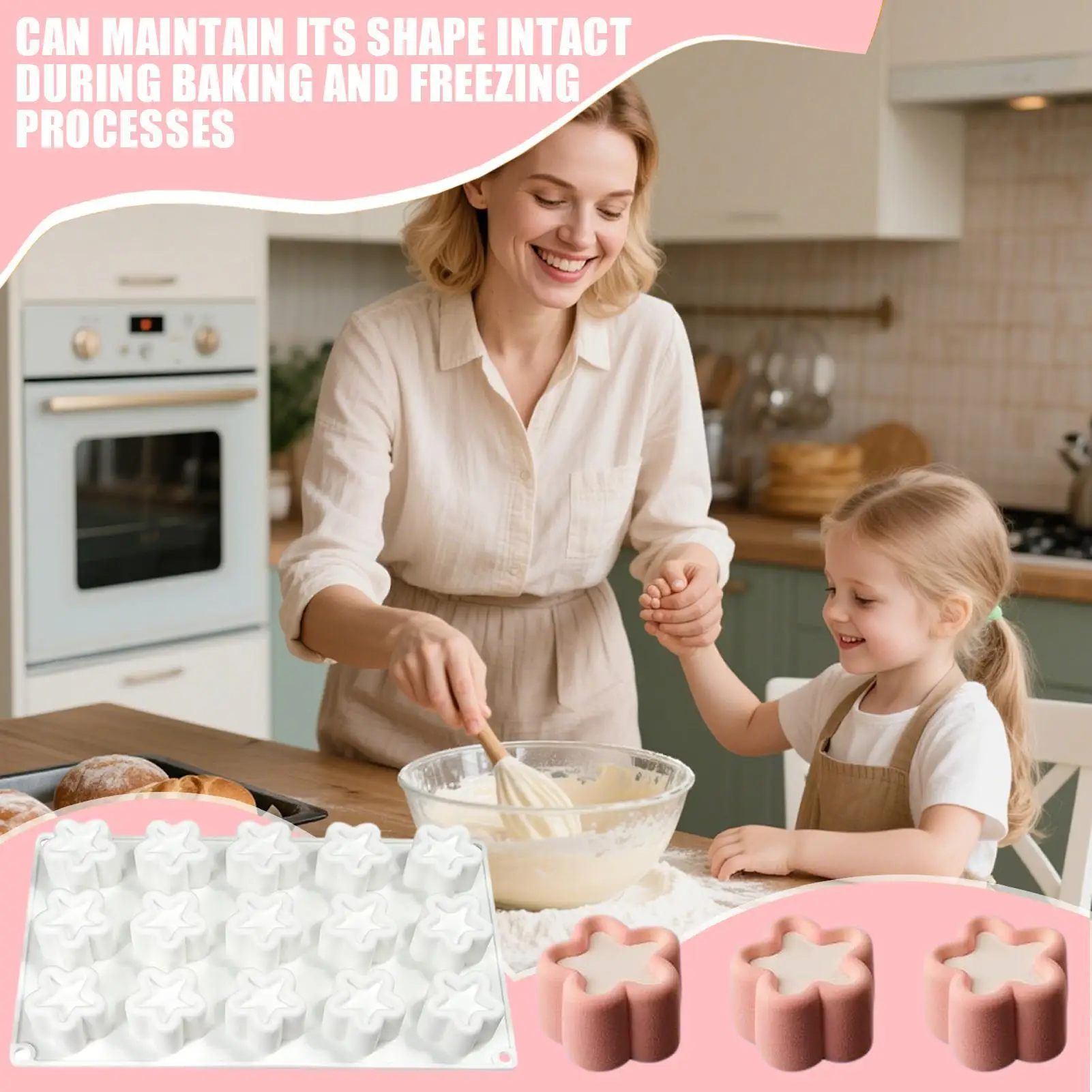 

Силиконовые формы для выпечки в форме звезды, 15 полостей, инструмент для литья, праздничные формы для торта для воска, цементной глины, мыла, желе, пудинга