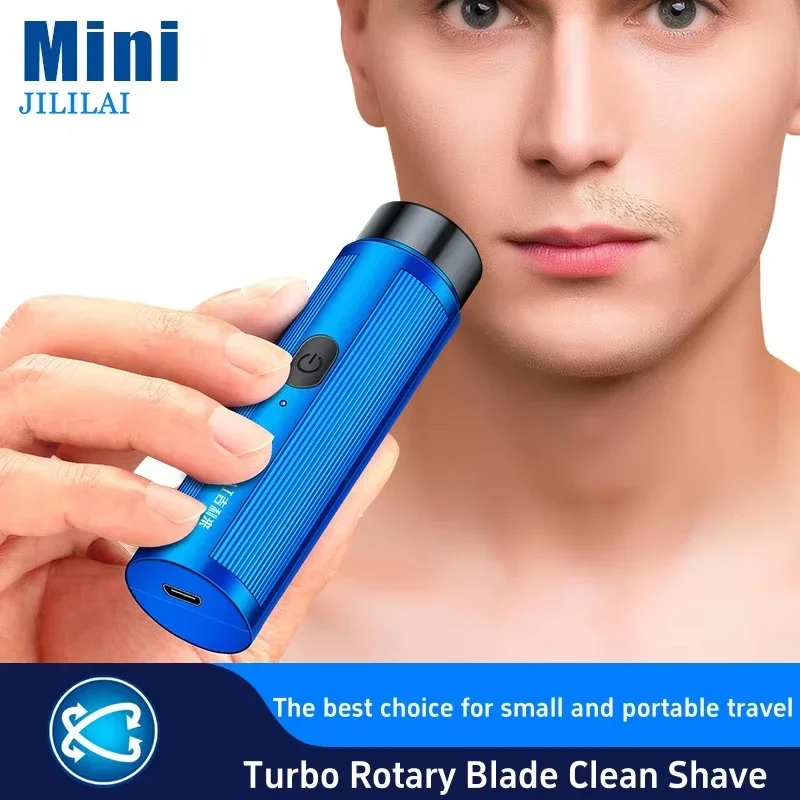 Mini Afeitadora eléctrica portátil para hombres, maquinilla de afeitar eléctrica, cuchillo para Barba, afeitadoras con carga USB para hombres, máquina de afeitar para cara y cuerpo