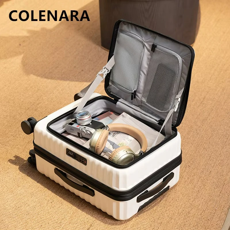 COLENARA 荷物トラベルバッグサイドオープニング搭乗ボックス ABS + PC 大容量トロリーケース 20 "24" 28 インチホイール付きスーツケース