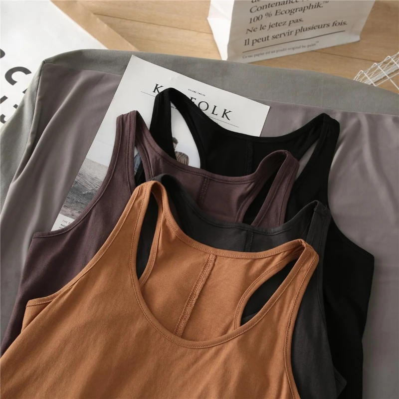 2026 Summer U-neck Cami Top Tummy Hiding Plus Size Loose Sleeveless Layering Tank Tops Curvy Women Inner Daily Casual Outfit