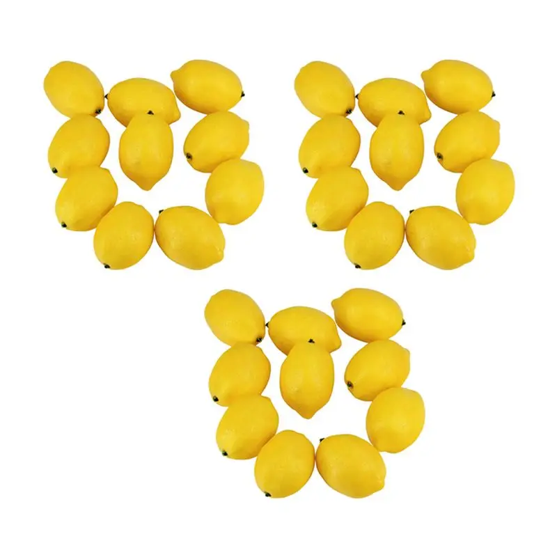 

Искусственные лимоны SEWS, 60 шт., желтые, 7,6 см (3 дюйма) в длину x 5,1 см (2 дюйма) в ширину