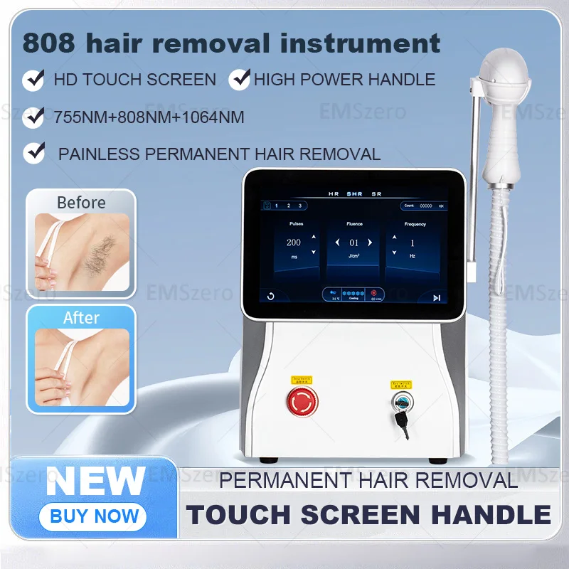 Triple Wavelength 808 Nm Skin Rejuvenation Ice Platinum Depilacion 3 Waves 755 1064 808nm Diode Laser Hair Removal Machine