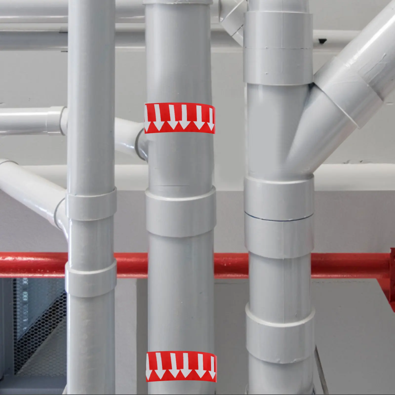 Pipeline Label Sticker Outdoor Signs Double Floor Direction Stickers Polystyrene