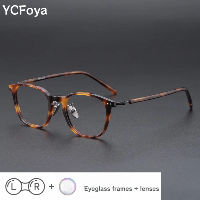

YCFoya Women Retro Round Blue Light Blocking Reading Glasses Men Optical Prescription Myopia Hyperopia Progressive Lens 829