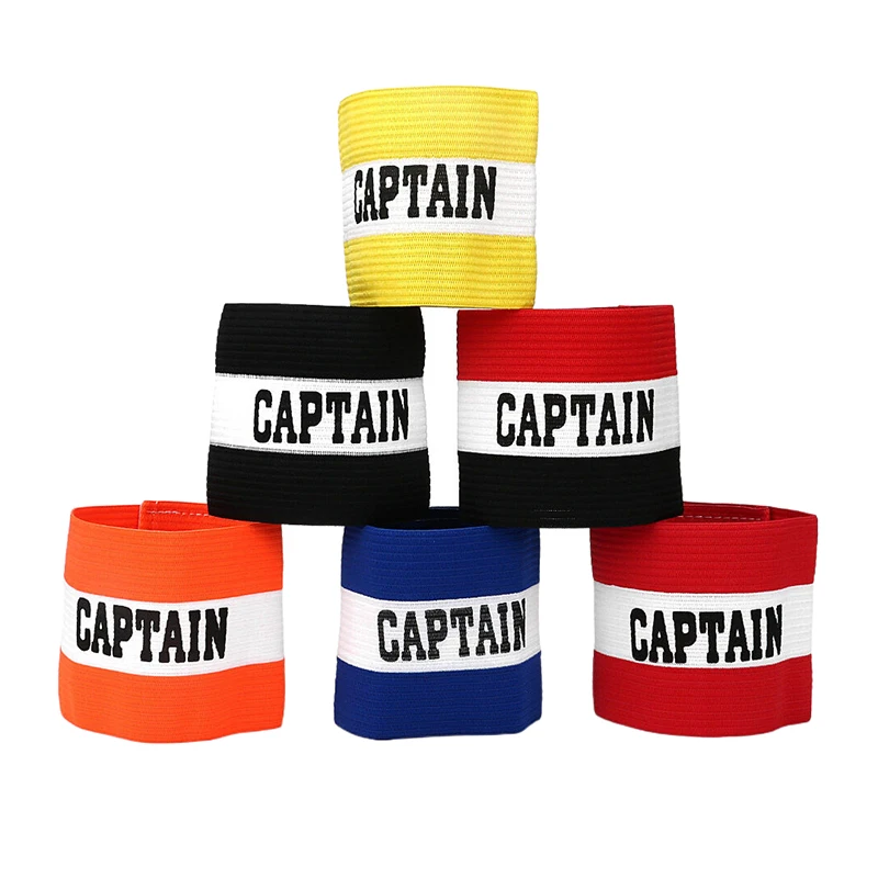 

1Pc Football Captain Armband Symbol Elastic Sports Contest Leader Rugby Hockey Outdoor Playground Strong Stickiness Sleeve Badge