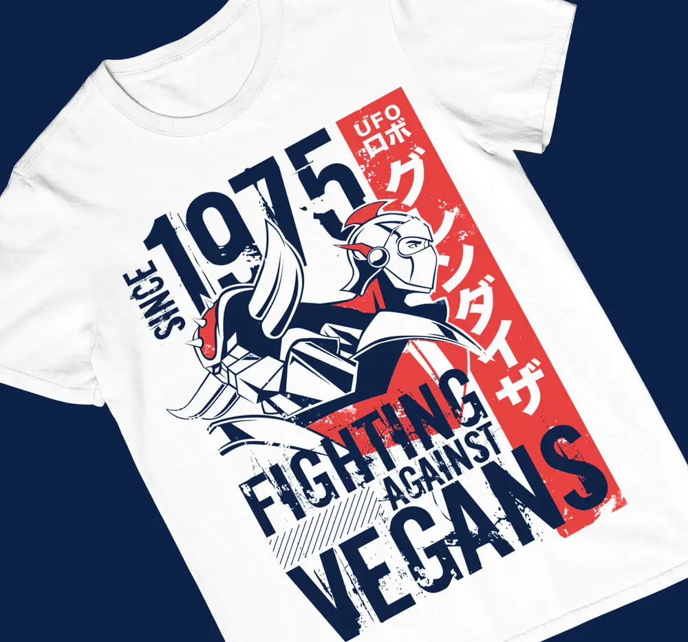 

046 Grendizer Vegan T-shirt ufo robot,mecha,actarus,venusia,maria,procton,rigel