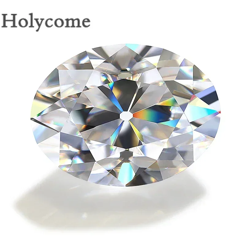 ホリカムモアッサナイト楕円形ルースストーン、ヨーロッパカット、シックな宝石、テストポジティブvv1、グラ証明書、複数の色、3x5x13x18mm