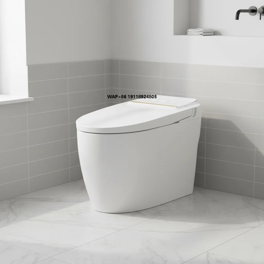 

Compact Bidet Toilet - Automatic Flush Heated Seat Remote Control RV Compatible Smart Toilet