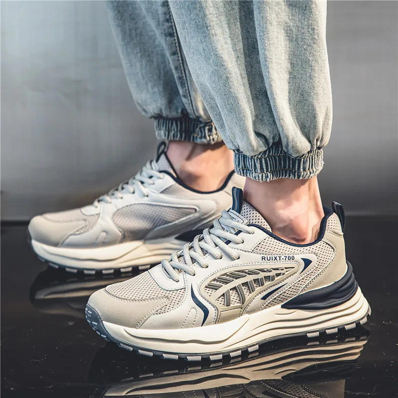 

Мужская обувь, летняя сетчатая дышащая обувь с поверхностью, дезодорирующая обувь для студентов, бега, досуга, спорта, Мужская модная обувь увеличивающая рост Forrest Gump