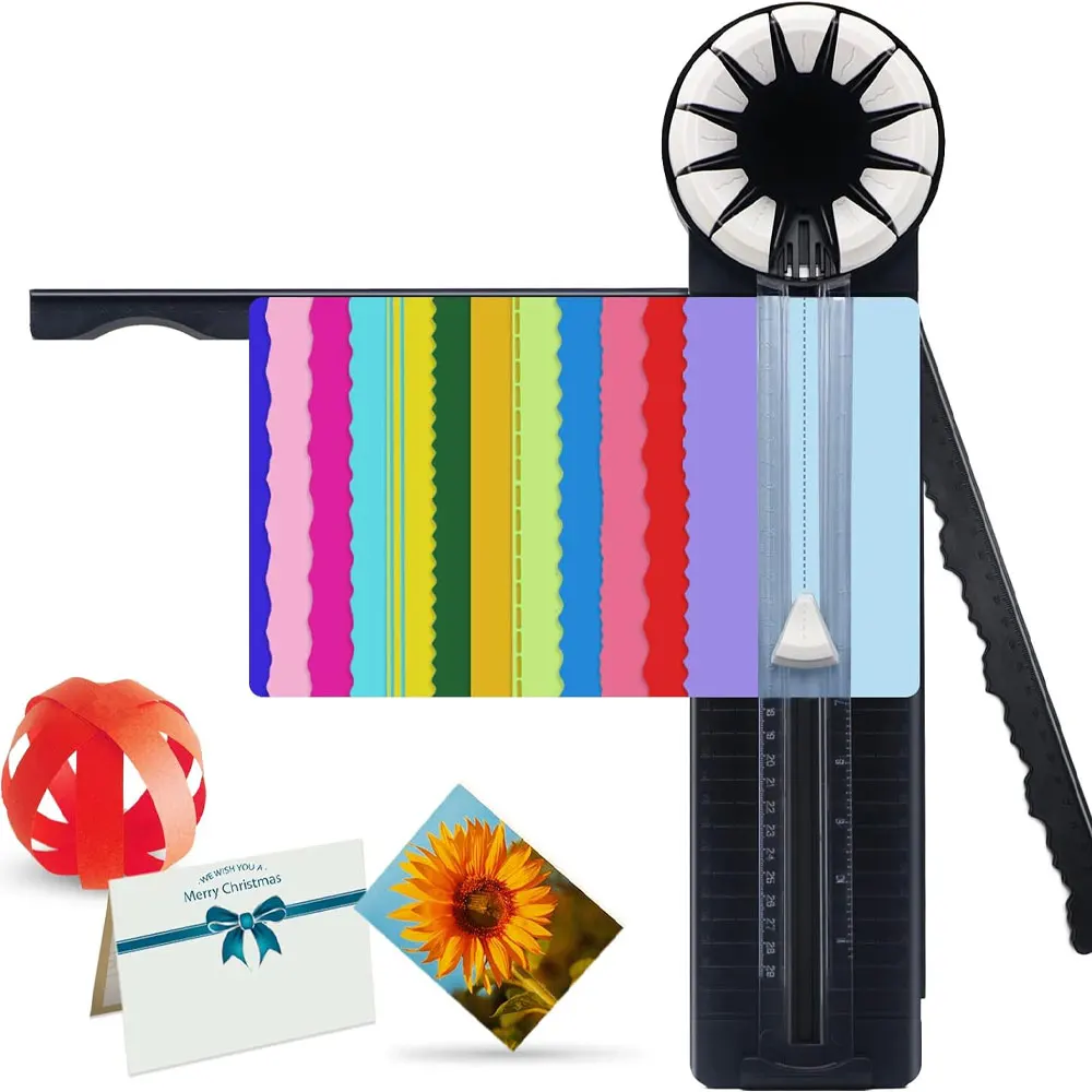 12-in-1多機能ペーパーカッター＆トリマー、写真のスクラップブック、ポストカード、その他の芸術作品に最適です。