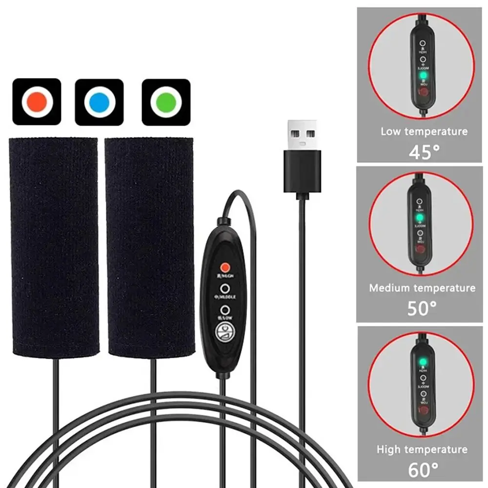 

3-ступенчатая грелка на руль мотоцикла, нескользящая защита, ручки с электрическим подогревом, теплые дышащие ручки