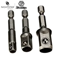 3Pcs Hex Socket Drill Adapter 1/4\