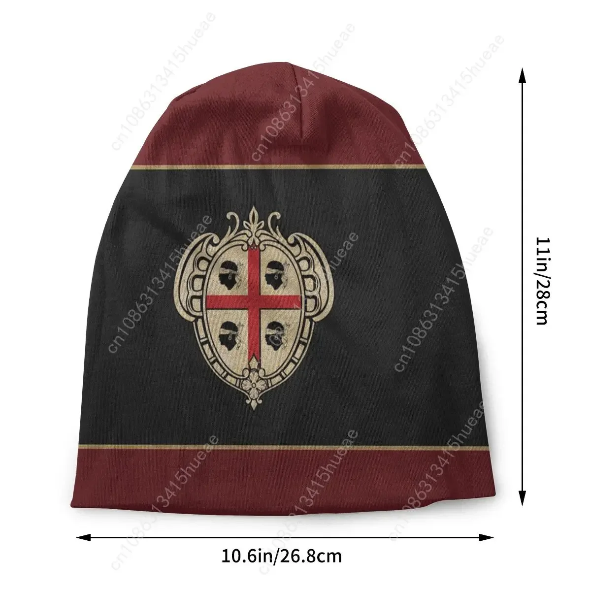 Vintage Sardinia Coat Of Arms Winter Bonnet Homme Slouchy Beanie Hat Hippie Italy Sardegna Patriotic Ski Skullies Beanies Cap