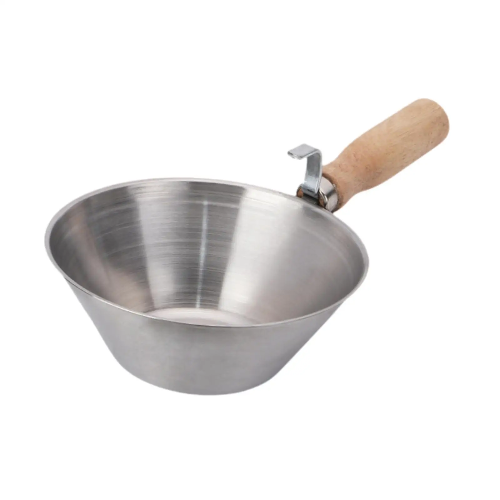 Cement Bucket Scoops with Wood Handle Sturdy for Bricklaying Plaster Drywall