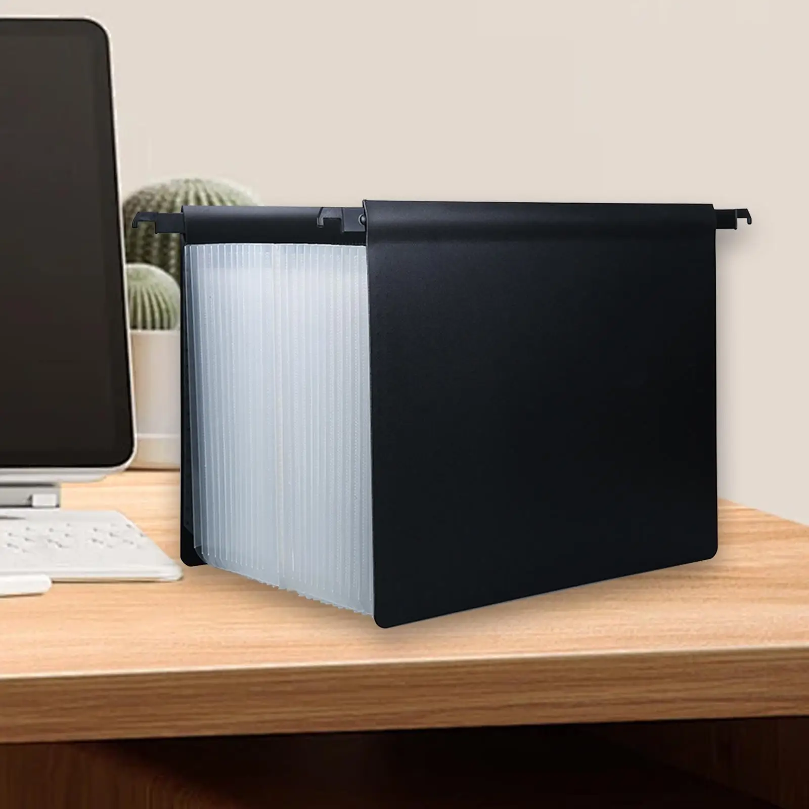 Expanding Hanging File Folder 25 Pocket Document Folder for Papers Envelopes Clear
