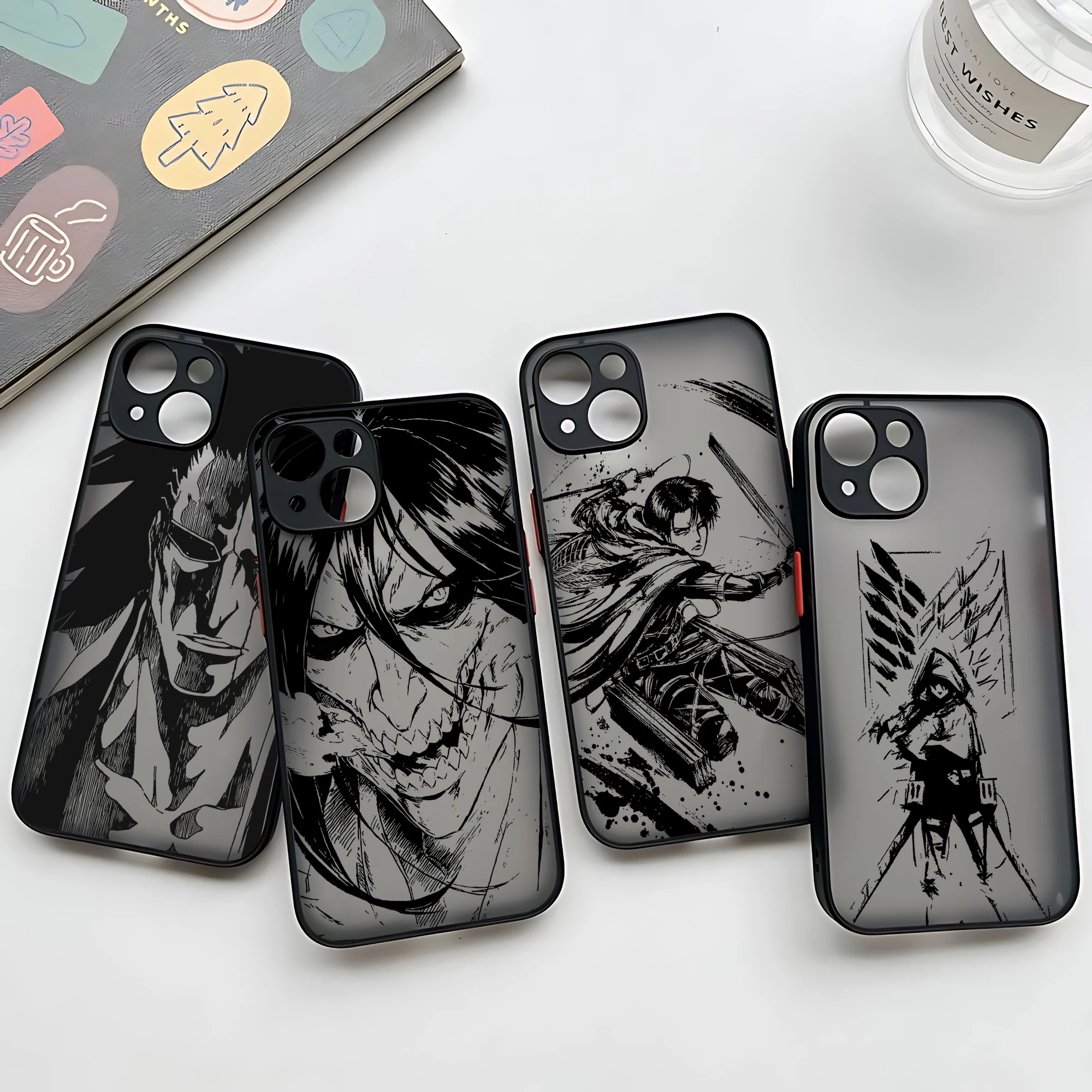 Anime Attack On Titan New Phone Case For iPhone 16 15 14 13 12 11 Mini Pro Max X XR XSMax 7 8 Plus Matte Transparent Back Cover