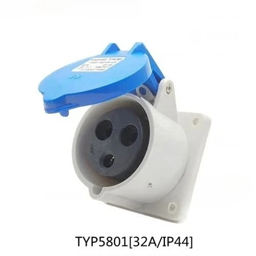 Industrial plug TYP281 5801 3801 2801 581 32A3 core concealed and exposed installation