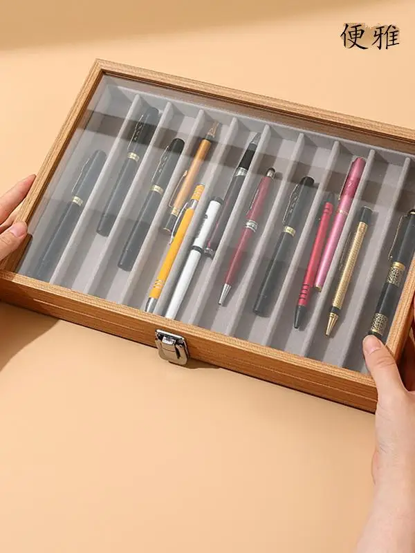 

Большая коробка для ручек Capaci с крышкой, пылезащитный стальной футляр для хранения ручек, знаменитая коробка для ручек для домашнего использования, коробка-органайзер Ele