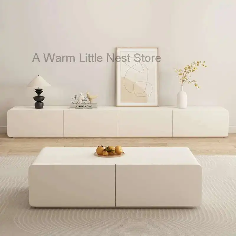 

White Floor Tv Stands Nordic Center Wood Office Tv Table Drawers Shelf Modern Storage Luxury Archivadores Italian Furniture