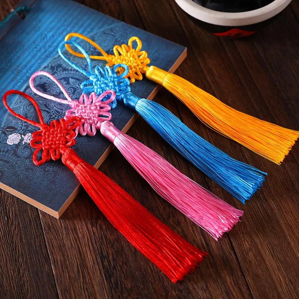 Small Size Chinese Knot Tassel Traditional Chinese Style Handmade Chinese Knot Pendant Polyester DIY Gift Box Pendant Home Decor