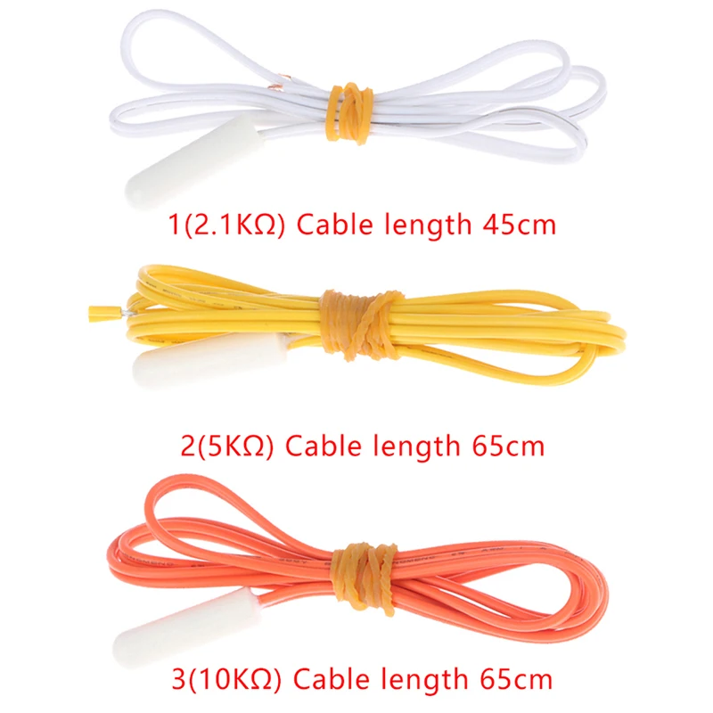 Universal Fridge Freezer Temperature Sensor Probe 2.1k/5k/10k Refrigerator Parts for Home Appliance Repair