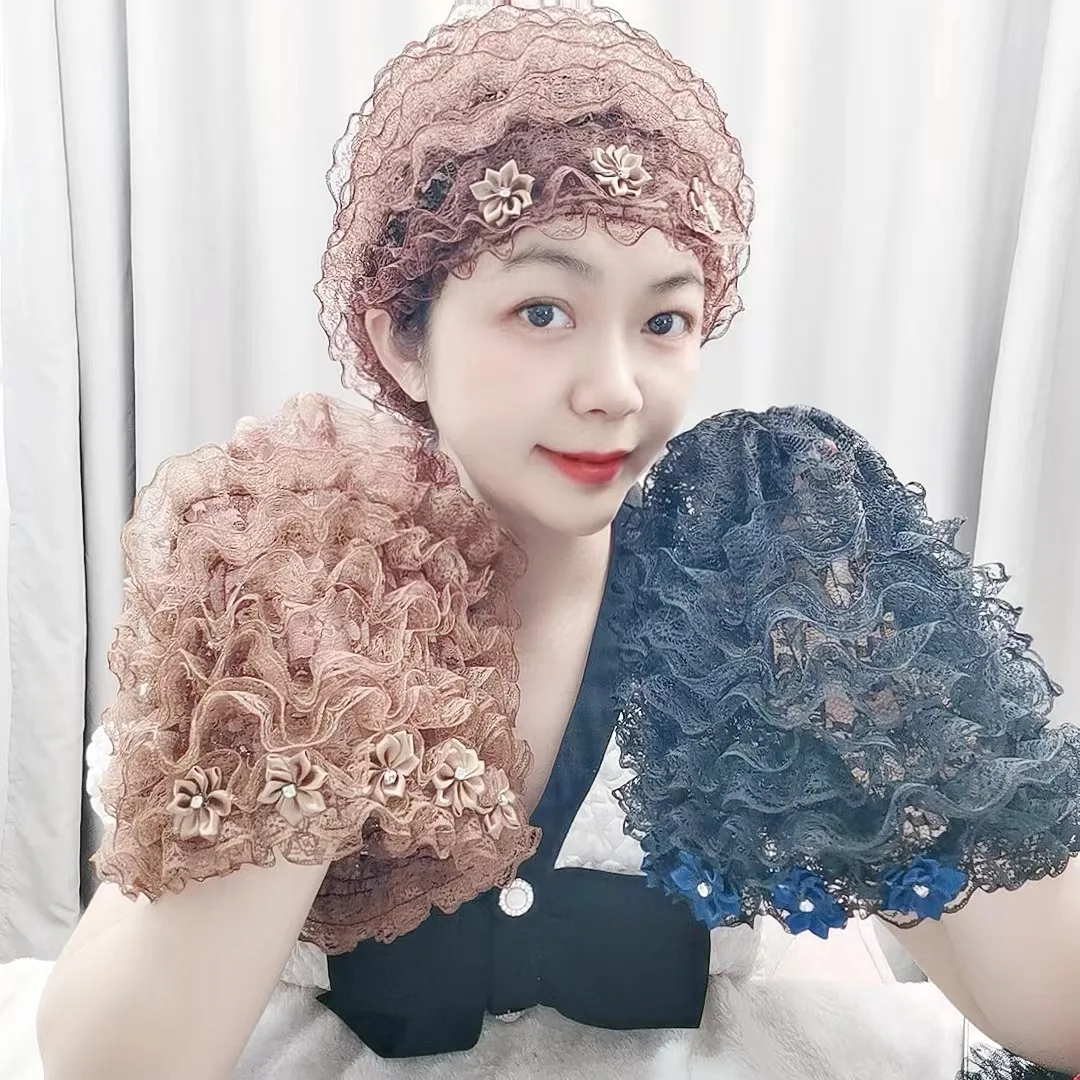 

Летний кружевной нижний шарф с цветочным принтом, мусульманский хиджаб, тюрбан, сетчатые дышащие шапочки, пушистый капот, женская химиотерапевтическая шапка от выпадения волос, платок, шляпа