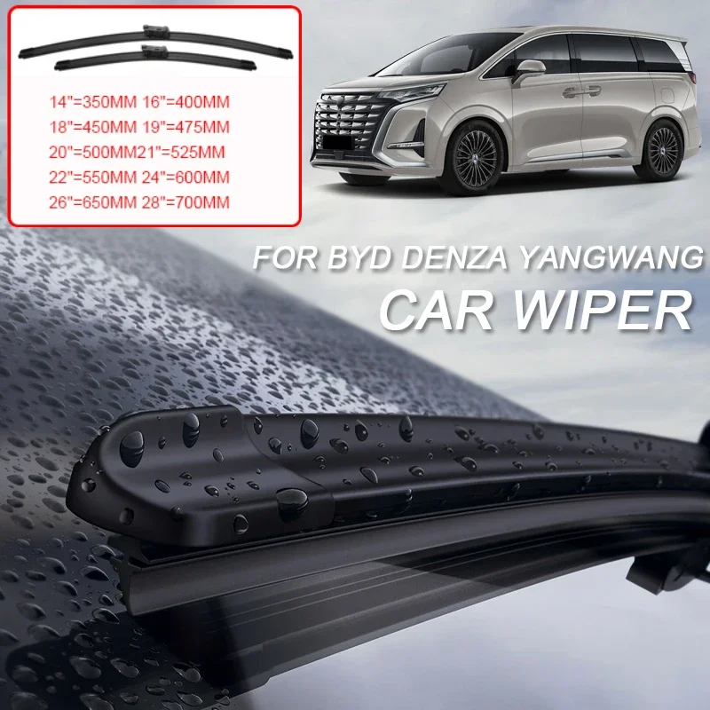 2PCS Car Blade Windshield Wiper For BYD DENZA D9 N7 Z9 Z9GT FCB LEOPARD 5 8 B5 B8 YANGWANG U7 U8 U9 2023-2026 Protect Rubber