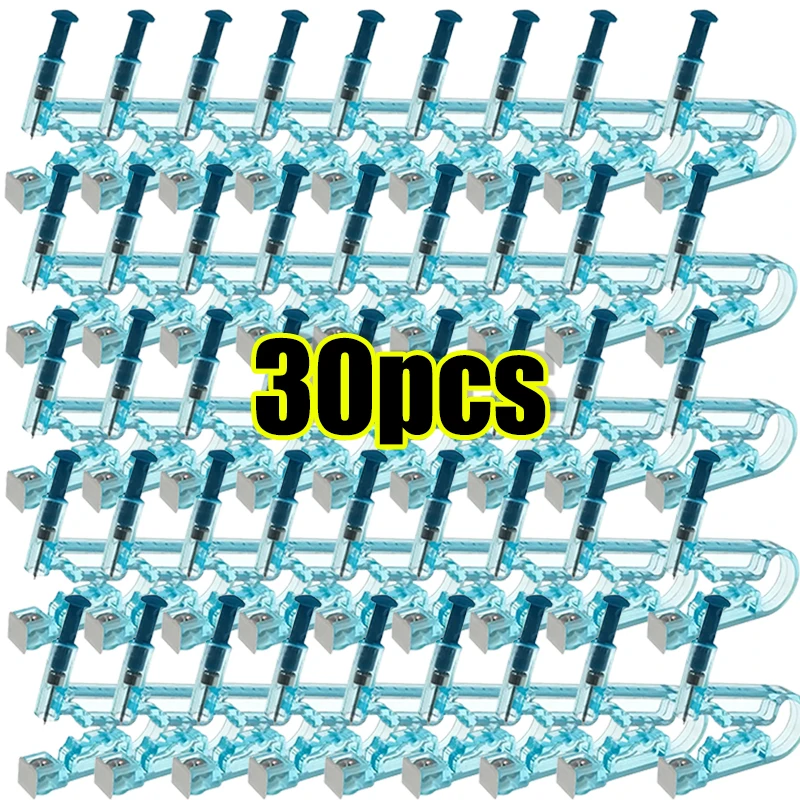 ชุดปืน tindik telinga สีฟ้า1/2ชิ้น asepsis ชุดเครื่องมือเจาะจมูกเพื่อความปลอดภัยแบบใช้แล้วทิ้งชุดเครื่องมือเจาะรูเครื่องประดับร่างกาย