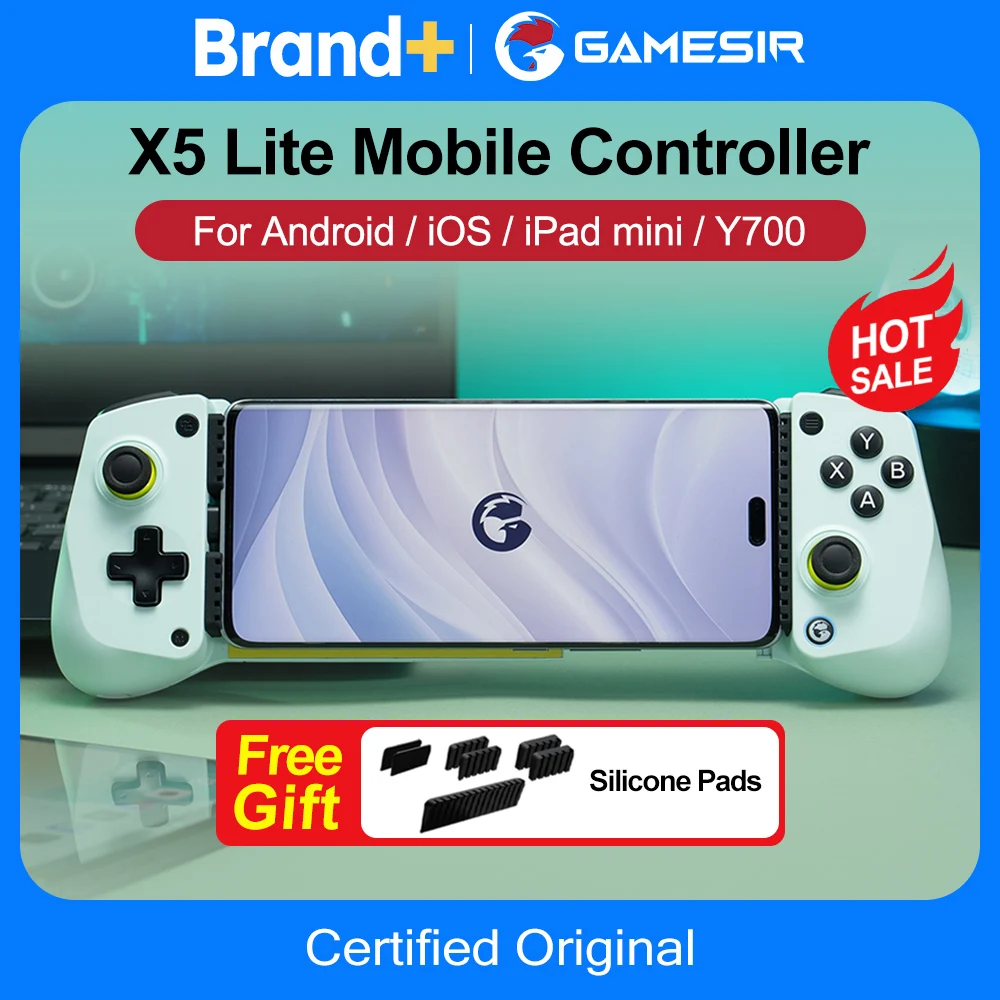 GameSir X5 Lite Mobile Phone Gamepads for iPhone 16 15 Series iPad Mini Android Tablet Controller Hall Effect Joysticks Design