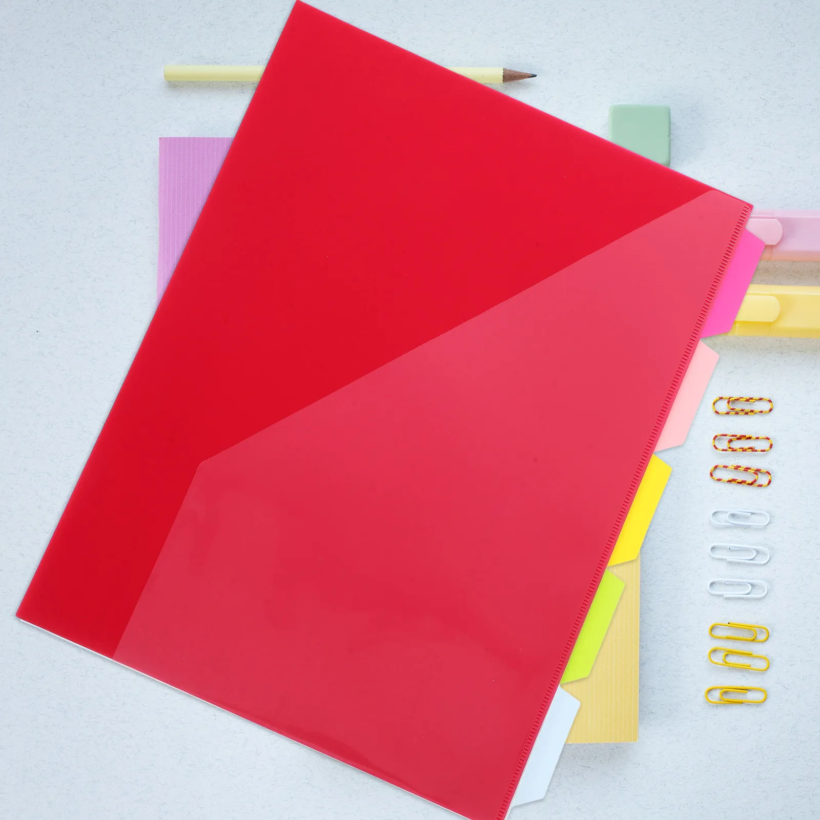 

5Pcs File Folder Plastic PP Tab Divider Organizer Multi-Section Document Holder Waterproof Binder Pocket Index Office School
