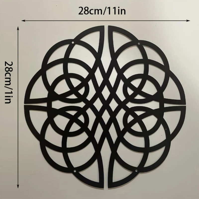 الحد الأدنى المعادن CelticKnot جدار ديكور معلق جدار معدني فن النحت غرفة المعيشة الديكور الأسود انقطاع دروبشيبينغ