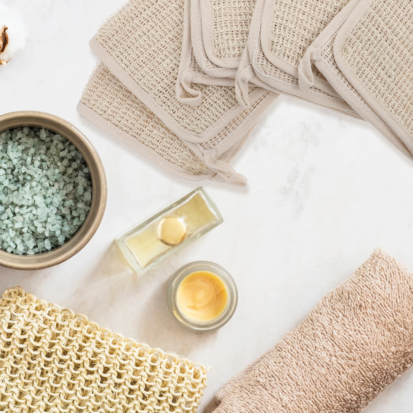 5 قطعة منشفة الاستحمام فرك قطاع القطن تنظيف رشاقته الظهر الكتان الطفل الجسم التقشير رغوة الجلد حمام فرشاة الجسم #3