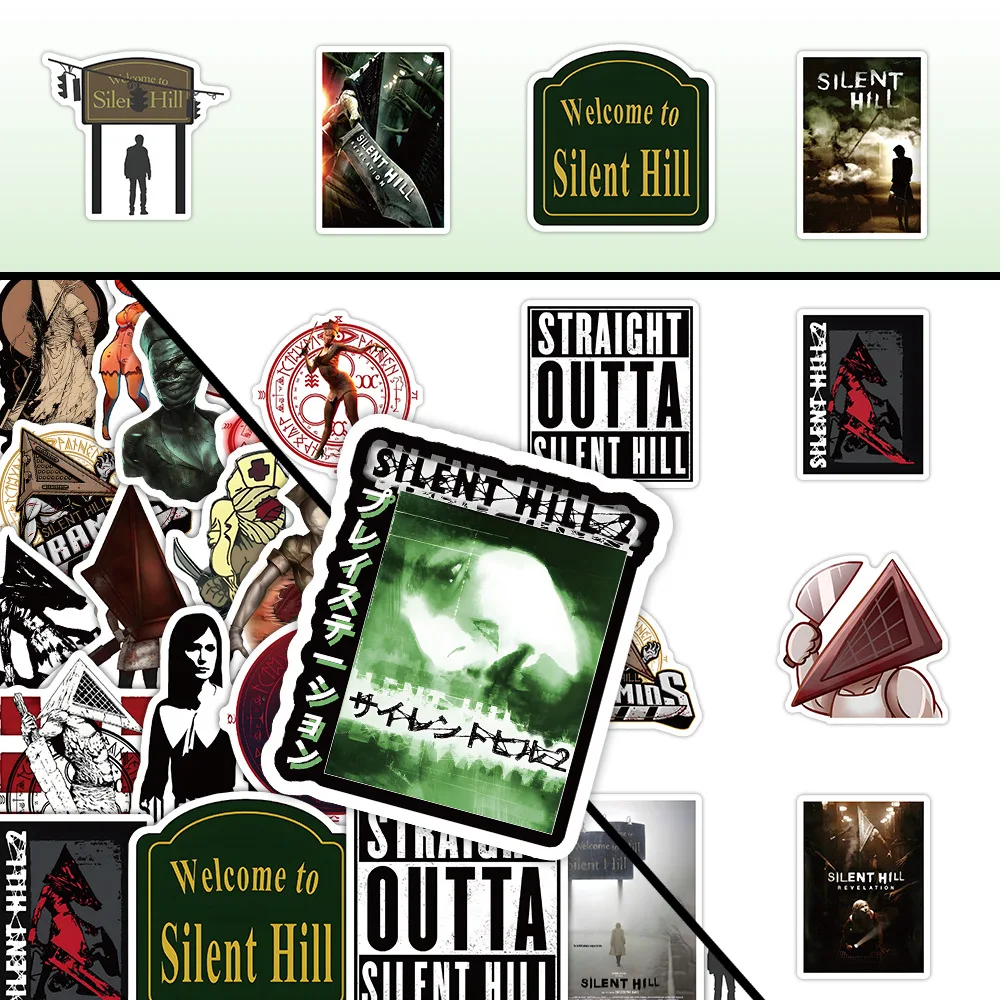 54 قطعة من ملصقات هيل الصامتة لشخصية الفيلم جرافيتي ملصقات مقاومة للماء #4