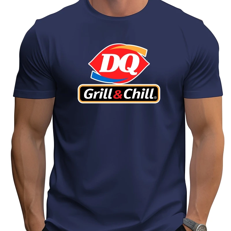 

Графическая мужская футболка для любителей музыки, модная хлопковая футболка с логотипом Dairy-Queen и коротким рукавом