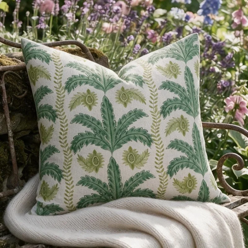 Green Forest Pillows Parrot Print Cushion Case Retro American Style Decorative Pillow Cover For Sofa Chair Home Decorations