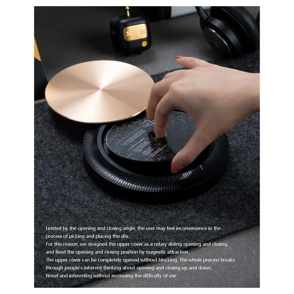 AD41-مشغل أقراص مضغوطة محمول لاسلكي بلوتوث مدمج ASP مقاوم للصدمات HIFI Walkman HD مشغل تسجيلات ستيريو بدون فقدان